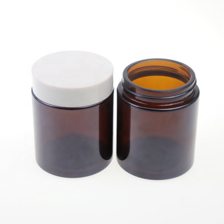 15g 20g 30g 50g 100g amber cosmetic glass cream jar with screw cap
