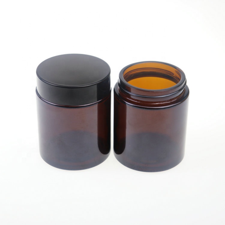 15g 20g 30g 50g 100g amber cosmetic glass cream jar with screw cap