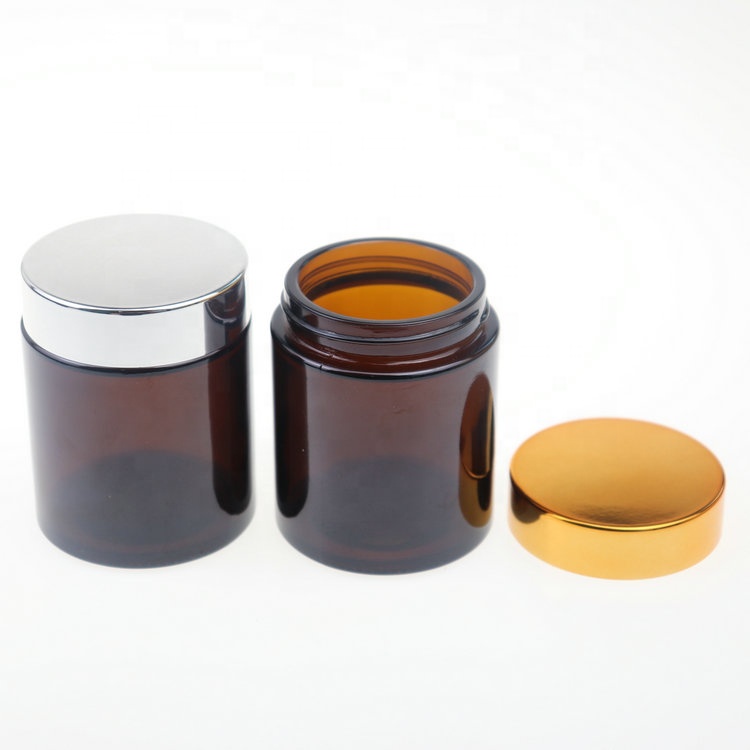 15g 20g 30g 50g 100g amber cosmetic glass cream jar with screw cap