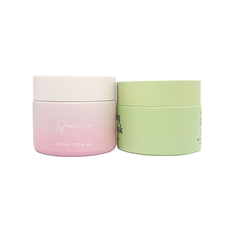 15g 20g 30g 50g 100g custom color pink and green opal white glass container cream jar pink glass cosmetic jar with plastic lid