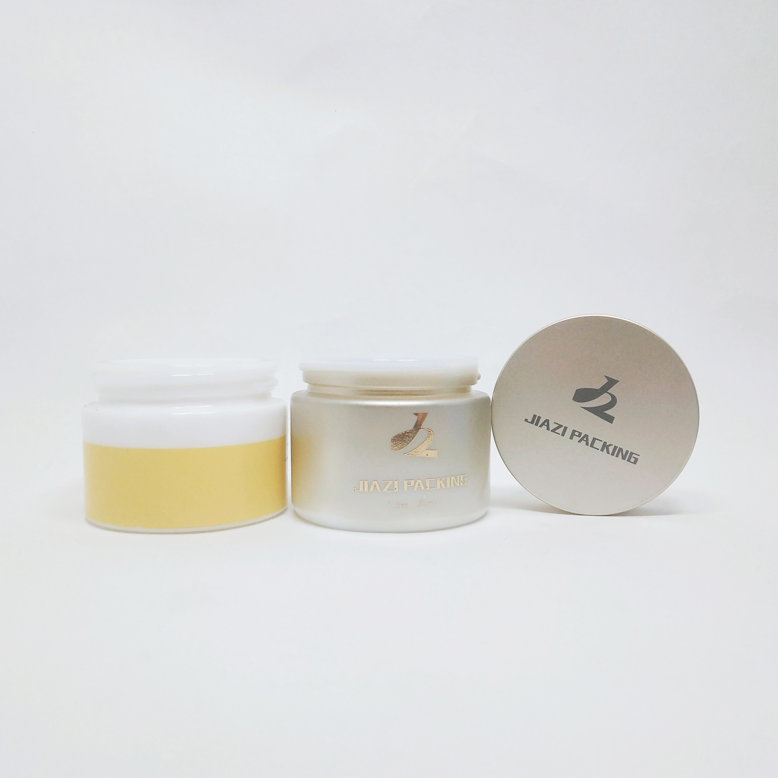 15g 20g 30g 50g 100g custom printed white opal glass jar for skincare cosmetic