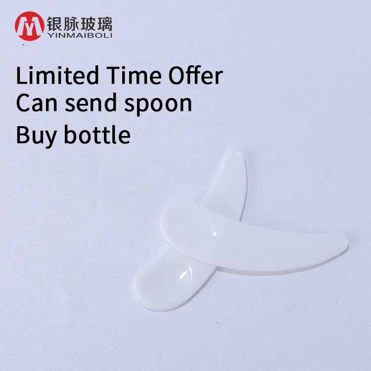 15g 20g 30g 50g 100g matte clear glass cosmetic cream jar with rose gold aluminum screw lid