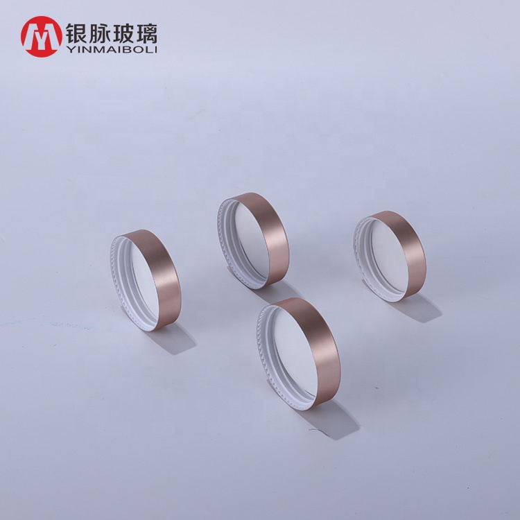 15g 20g 30g 50g 100g matte clear glass cosmetic cream jar with rose gold aluminum screw lid