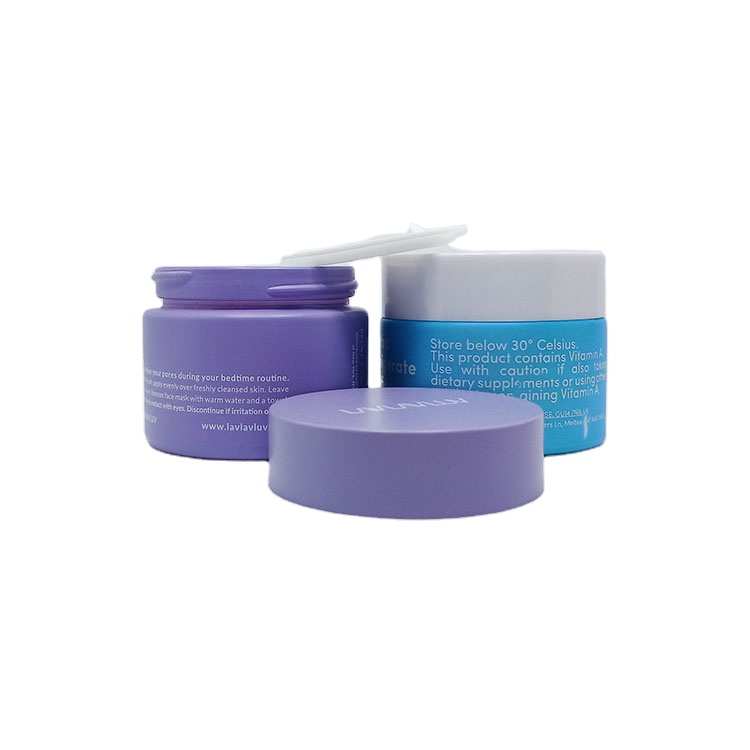 15g 20g 30g 50g 100g  opal purple and blue glass jar cosmetic storage jar high quality opaque  glass jar with plastic lid