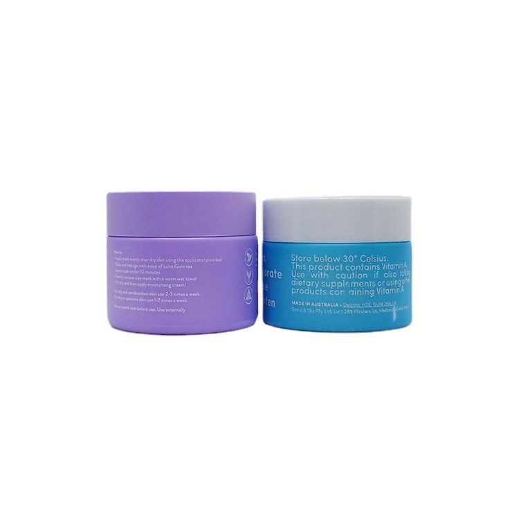 15g 20g 30g 50g 100g opal purple porcelain cosmetic cream glass jar with plastic lid for cosmetic packaging
