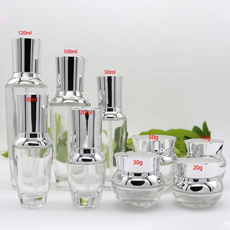 15g 20g 30g 50g 20ml 30ml 50ml 100ml 120ml Custom Lancome Genifique Cosmetics Glass Bottle Packaging Set
