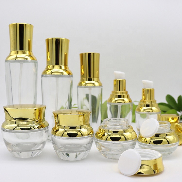 15g 20g 30g 50g 20ml 30ml 50ml 100ml 120ml Custom Lancome Genifique Cosmetics Glass Bottle Packaging Set