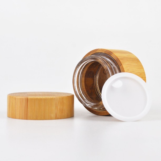 15g 20g 30g 50g 60g 100g 120g 150g 200g Bamboo glass pp cream bottle/jar with bamboo wooden lid cosmetics containers packaging