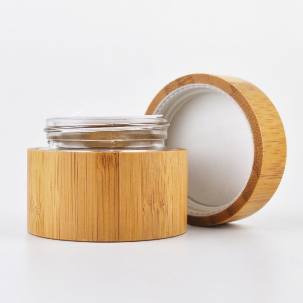 15g 20g 30g 50g 60g 100g 120g 150g 200g Bamboo glass pp cream bottle/jar with bamboo wooden lid cosmetics containers packaging