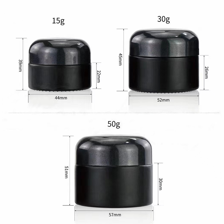 15g 20g 30g 50g Empty Glass Cosmetic Cream Jar with Caplugs Cap