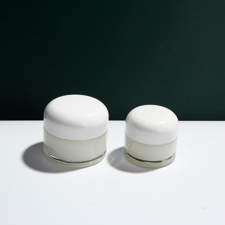 15g 20g 30g 50g Empty Glass Cosmetic Cream Jar with Caplugs Cap