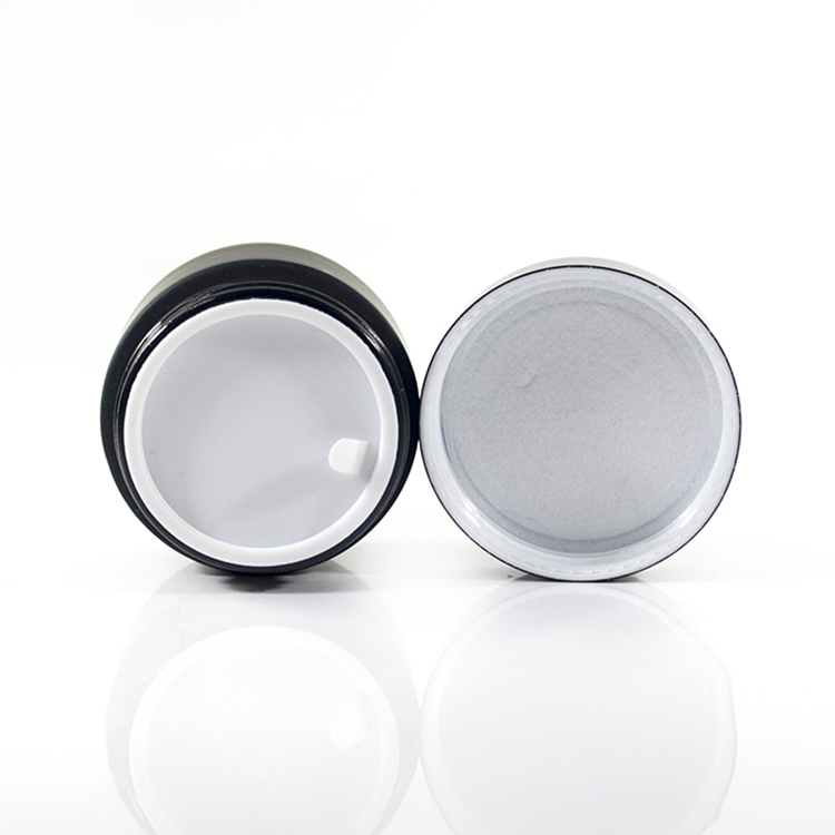 15g 20g 30g 50g amber glass cream jar black aluminum cap frosted glass cosmetic eye cream jar