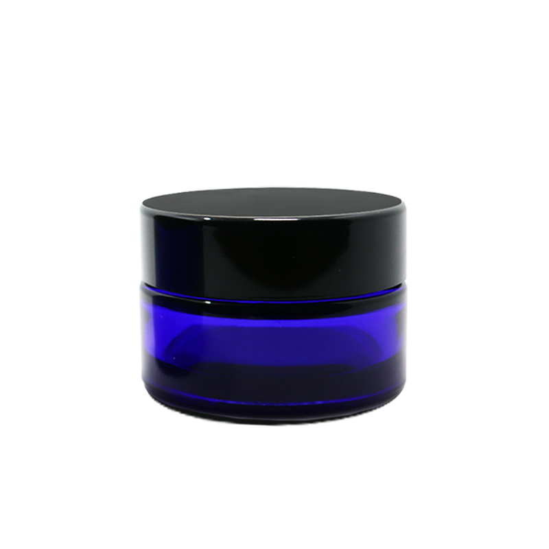 15g 20g 30g 50g amber glass cream jar black aluminum cap frosted glass cosmetic eye cream jar