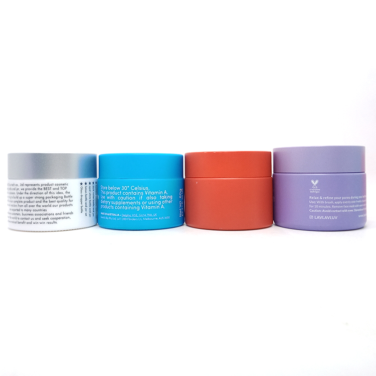 15g 20g 30g 50g mixed color opal glass cosmetic jar luxury white cream bottle