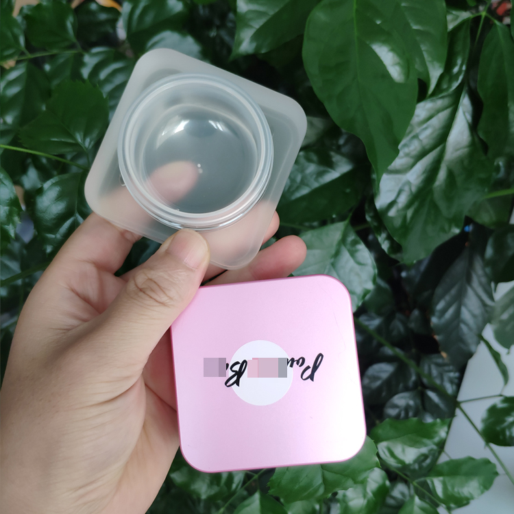 15g 20g 30g 50g square frosted acrylic packaging cosmetic cream jar with pink lid