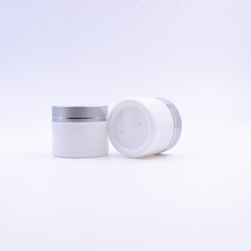 15g 20g 30g 50g100g white porcelain cosmetics glass bottles with sliver plastic lid