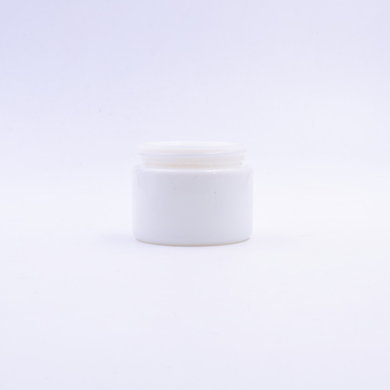 15g 20g 30g 50g100g white porcelain cream glass bottles with sliver plastic lid