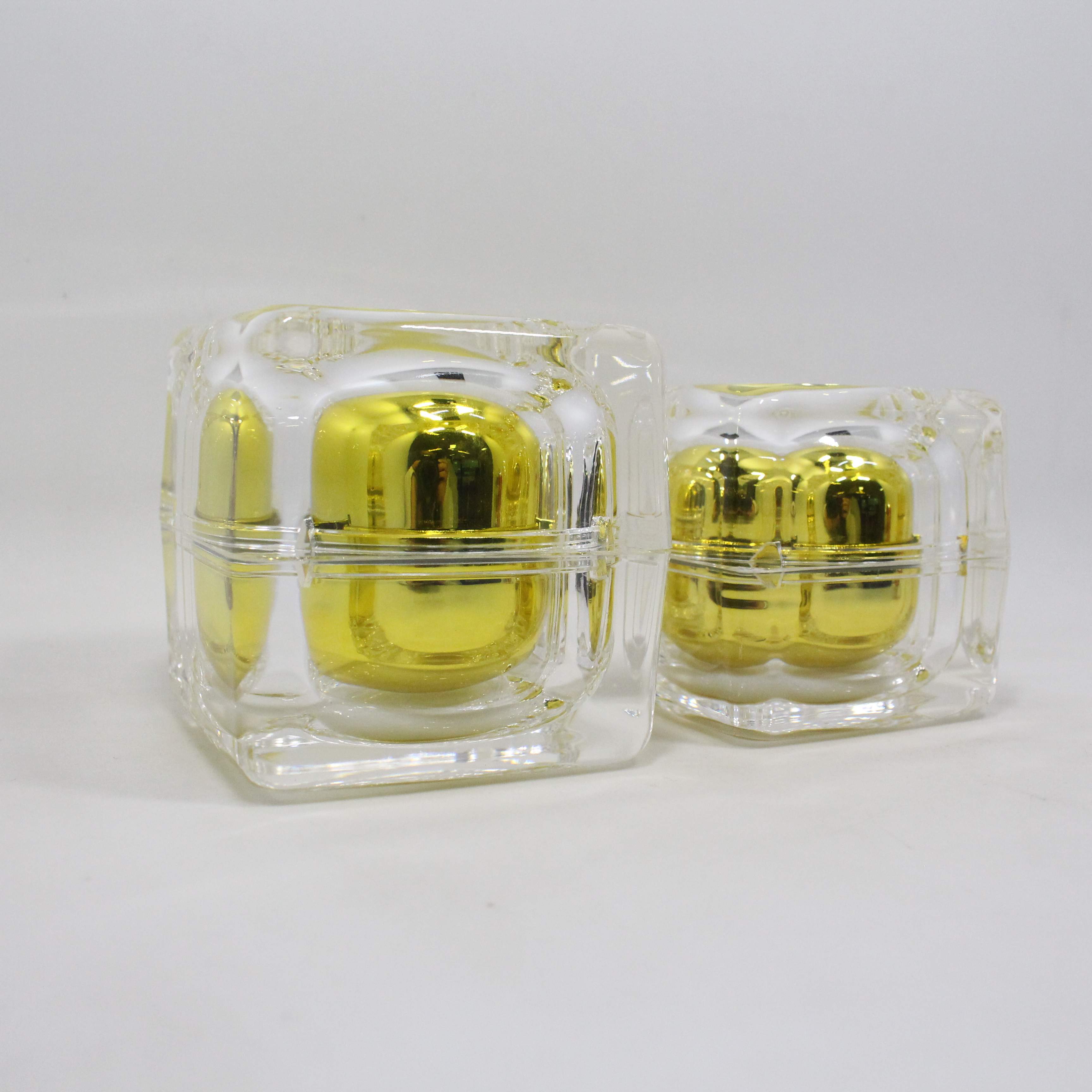 15g 20g 30g 50ml golden square acrylic face cream jar for cosmetics with good price