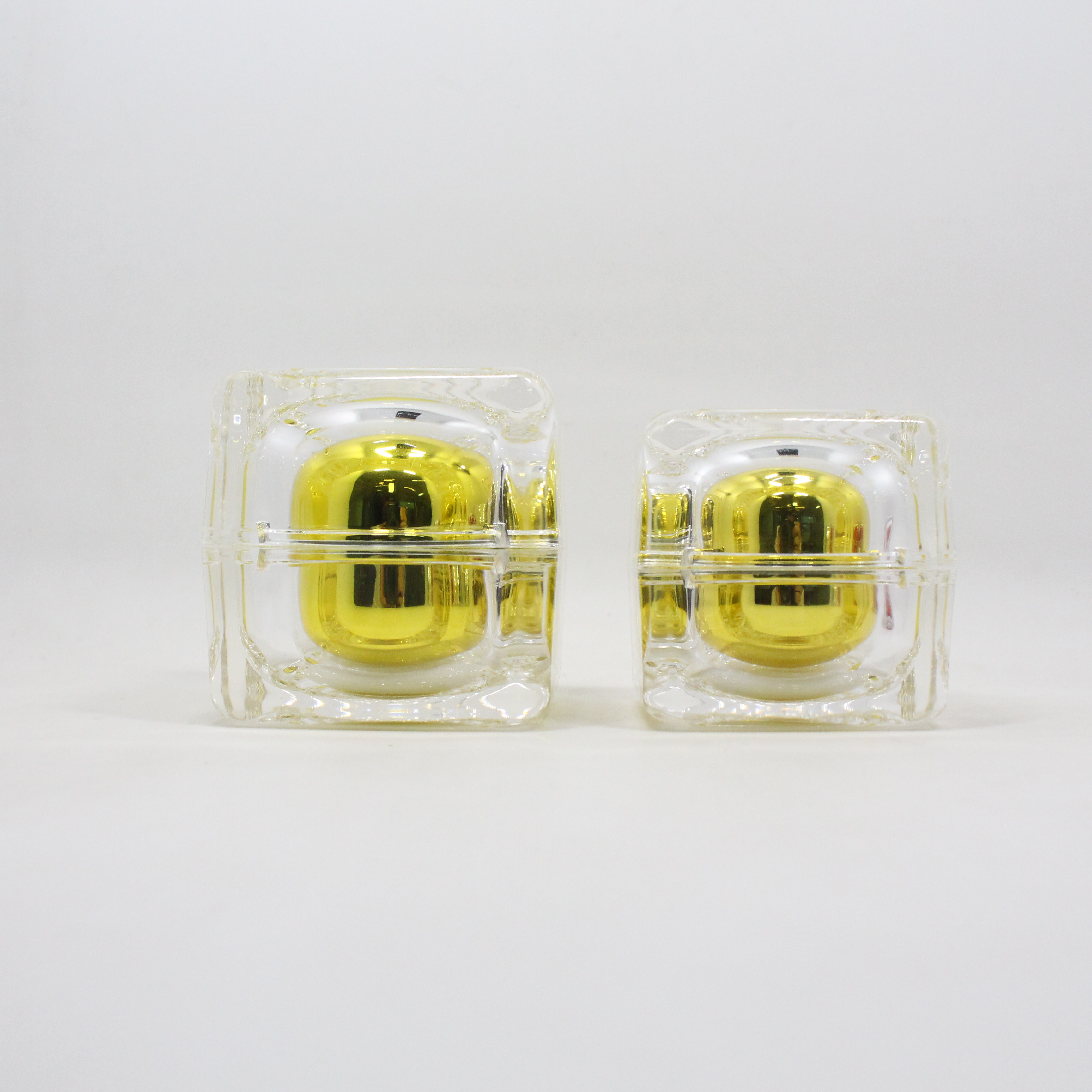 15g 20g 30g 50ml golden square acrylic face cream jar for cosmetics with good price