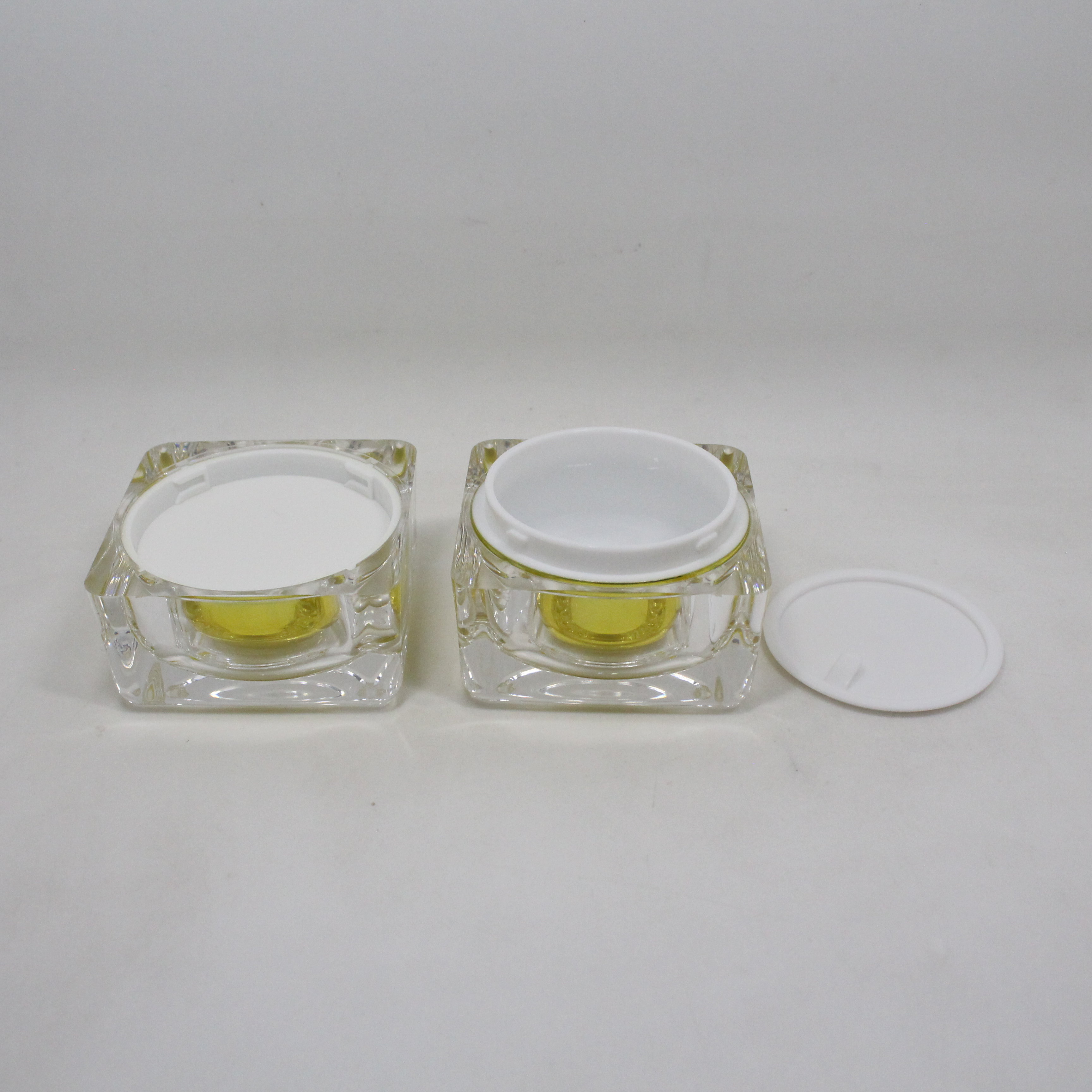 15g 20g 30g 50ml golden square acrylic face cream jar for cosmetics with good price
