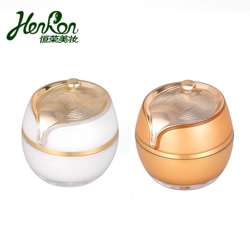 15g 20g 30g Ready to ship  Low moq Luxury gold cap jar cream acrylic container cream acrylic jar for cosmetic packaging