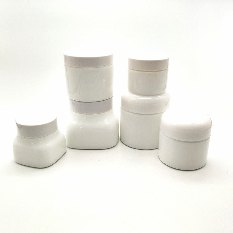 15g 20g Empty Opal White Cosmetic Lotion Care Cream Jar Glass Porcelain with Screw Cap
