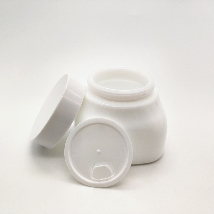 15g 20g Empty Opal White Cosmetic Lotion Care Cream Jar Glass Porcelain with Screw Cap