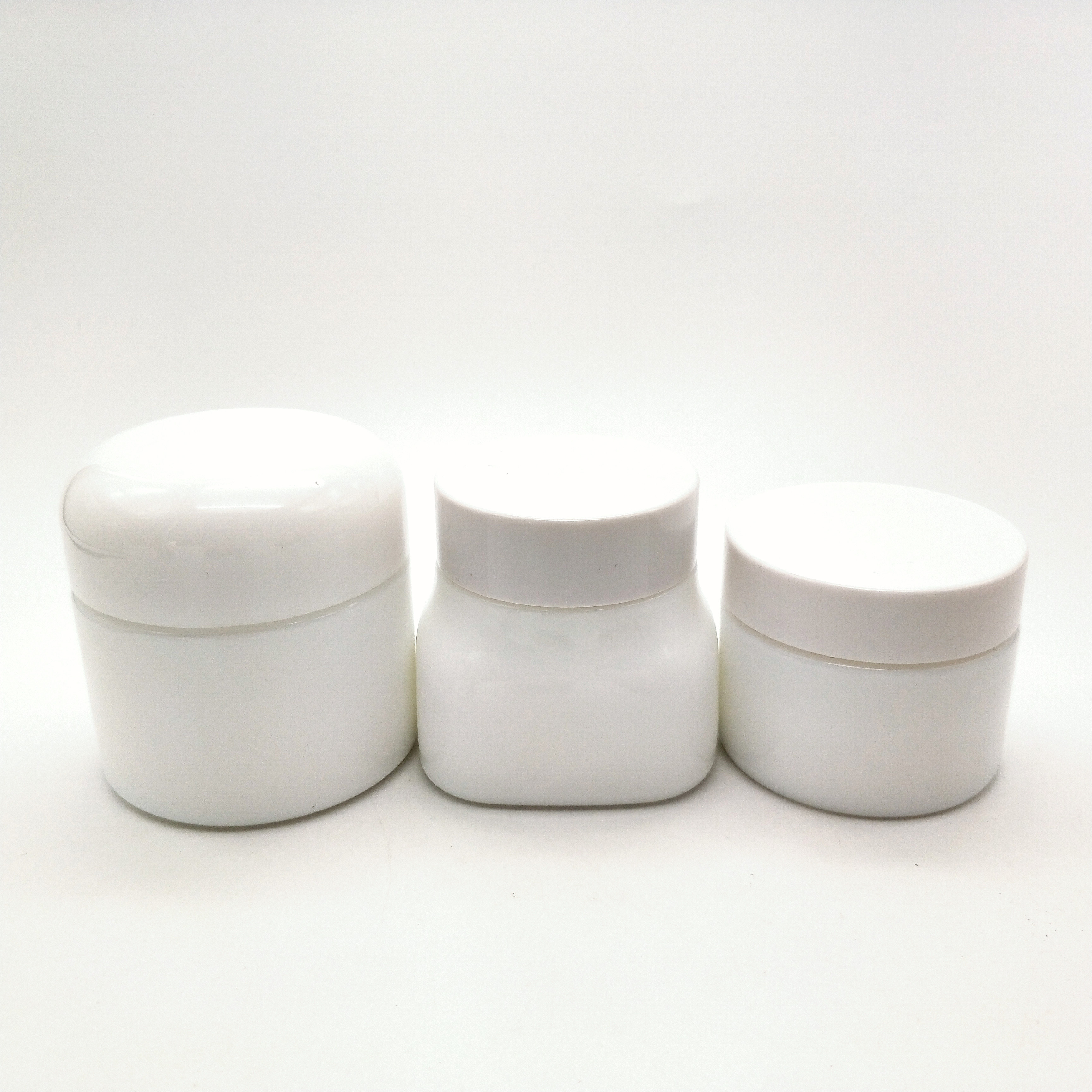 15g 20g Empty Opal White Cosmetic Lotion Care Cream Jar Glass Porcelain with Screw Cap
