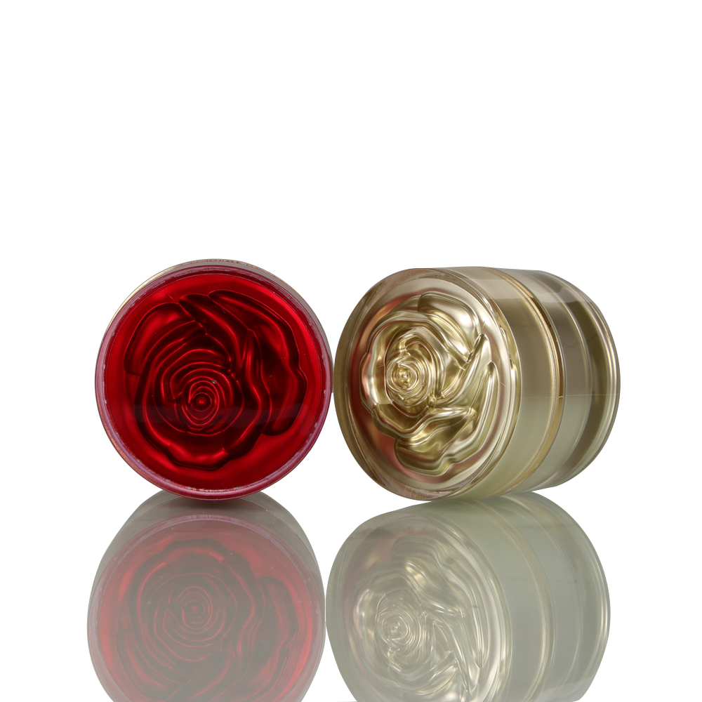 15g 20g Red Rose Cosmetic Packaging Body Acrylic PS Eye Cream Jar