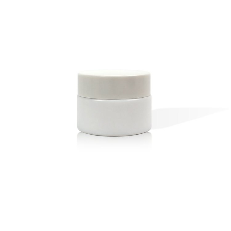 15g 20g White porcelain glass jar face cream with white cap