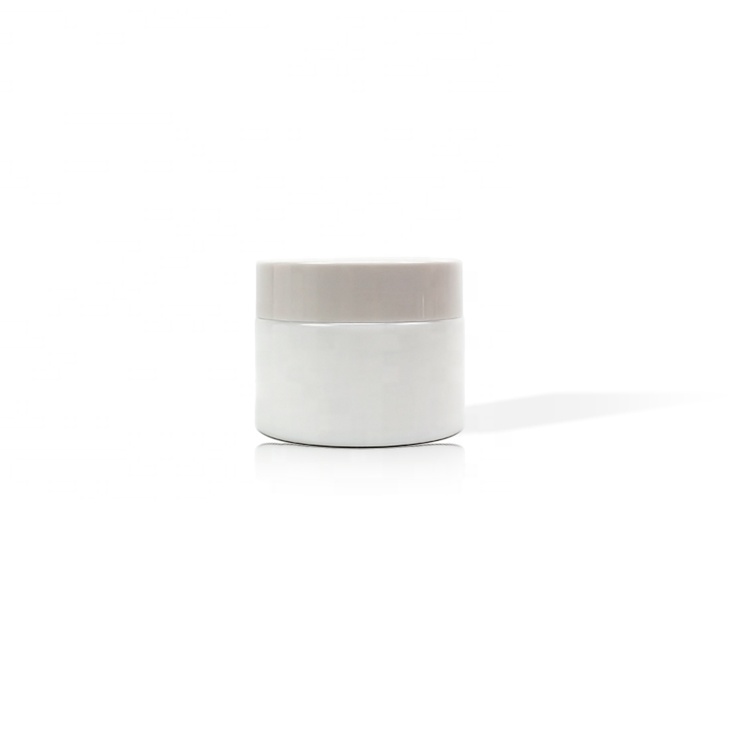15g 20g White porcelain glass jar face cream with white cap