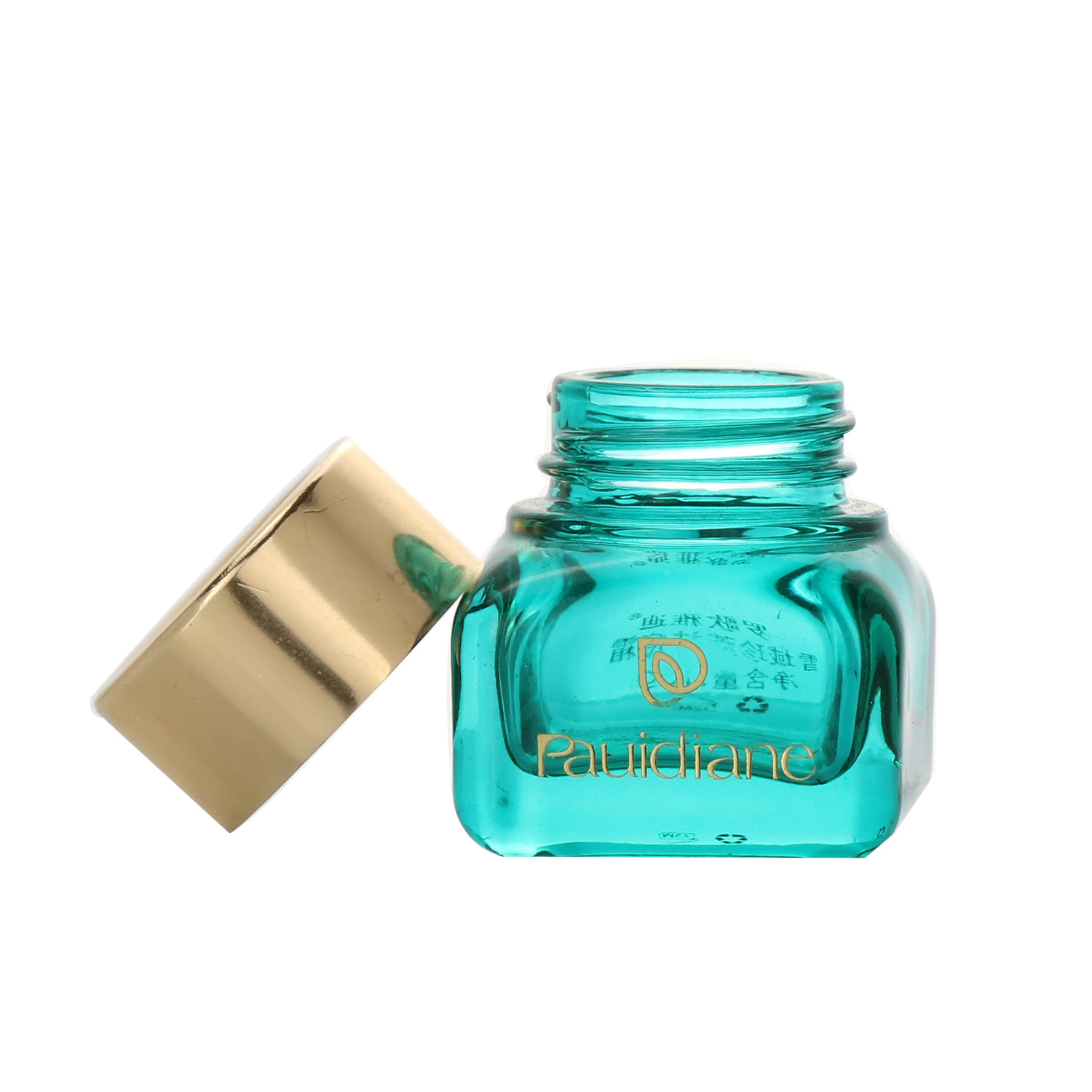 15g 20g transparent or color mini square jar for lip balm care with gold cap cosmetic packaging