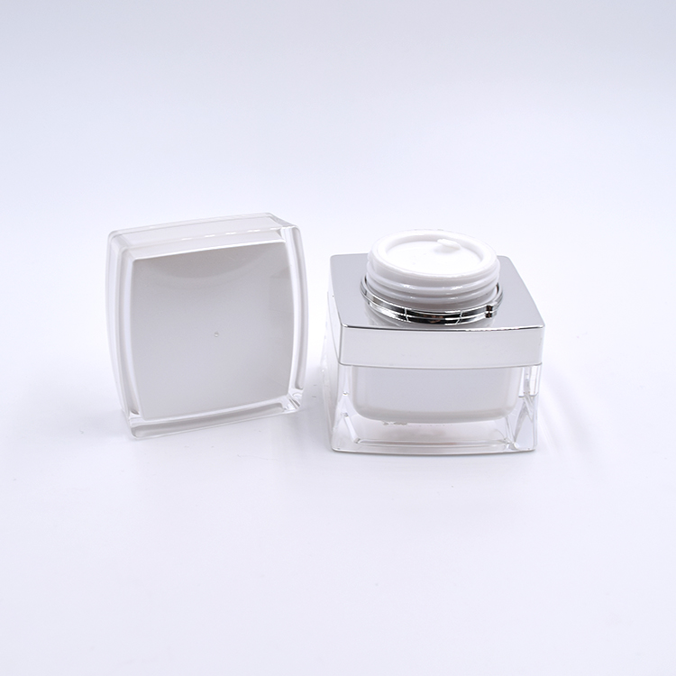 15g 30g 1oz 50g double wall cosmetic packaging popular white fancy top quality eco friendly acrylic luxury empty jar container