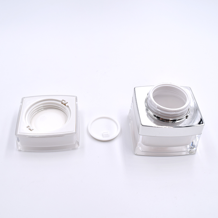 15g 30g 1oz 50g double wall cosmetic packaging popular white fancy top quality eco friendly acrylic luxury empty jar container