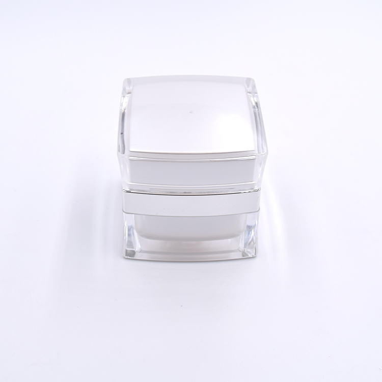 15g 30g 1oz 50g double wall cosmetic packaging popular white fancy top quality eco friendly acrylic luxury empty jar container