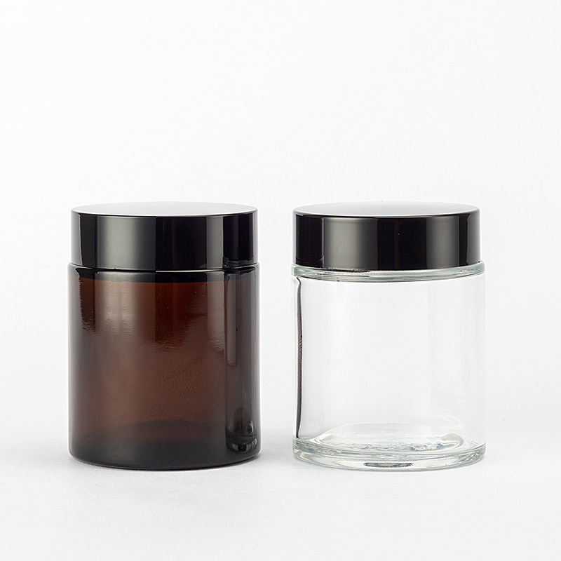 15g 30g 2oz 4oz Amber Glass Candle jar with Golden Aluminum /plastic screw cap for Cosmetic/Candle/Mason