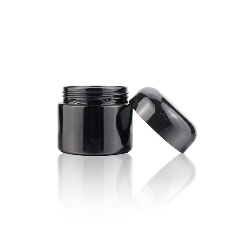 15g 30g 50g 100g 200g 250g 500g UV dark violet glass jar for cosmetic cream Dark Violet Glass Storage Containers Jar