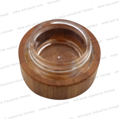 15g 30g 50g 100g 200g 250g cometic bamboo face cream jar with pp or glass inner frost glass jar with bamboo lid