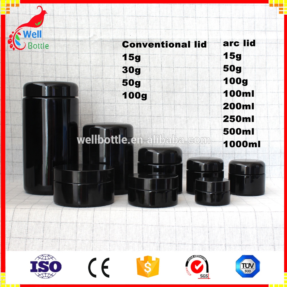 15g 30g 50g 100g 200ml 250ml 500ml 1000ml dark violet glass jar use for Precious Chinese herbal medicine or cosmetics VIO-888R