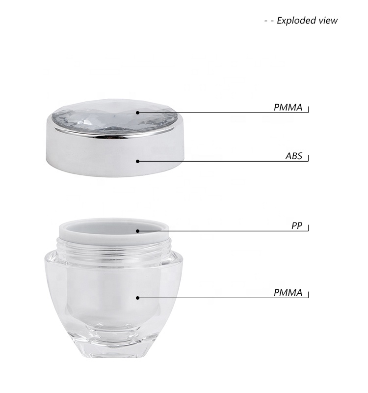 15g 30g 50g 100g 300g V- shape Cosmetic Jar Container New Design Cream Jar For Skincare