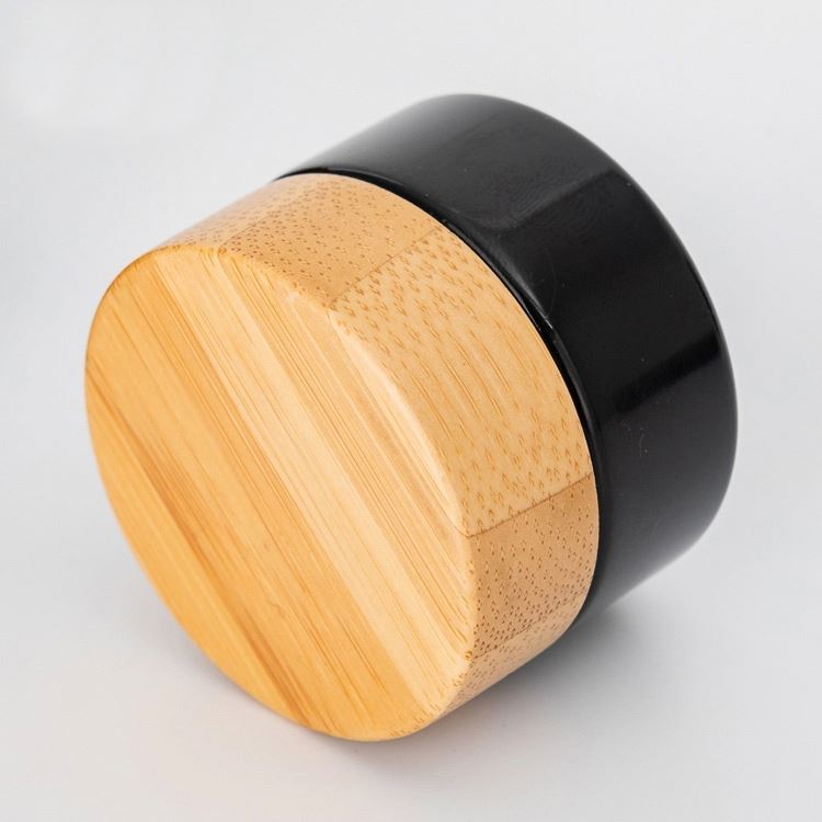 15g 30g 50g 100g Bamboo Lid Glass Container Eco Friendly Cosmetic Glass Jar Glass Jar With Lid