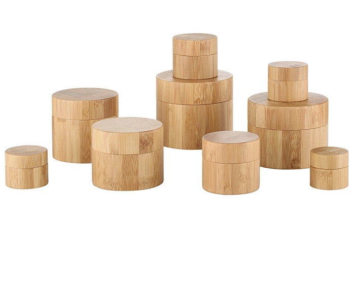15g 30g  50g  100g Bamboo Wooden Jar Empty Cosmetics Cream Packing Bottle Bamboo Wood Cover Jar