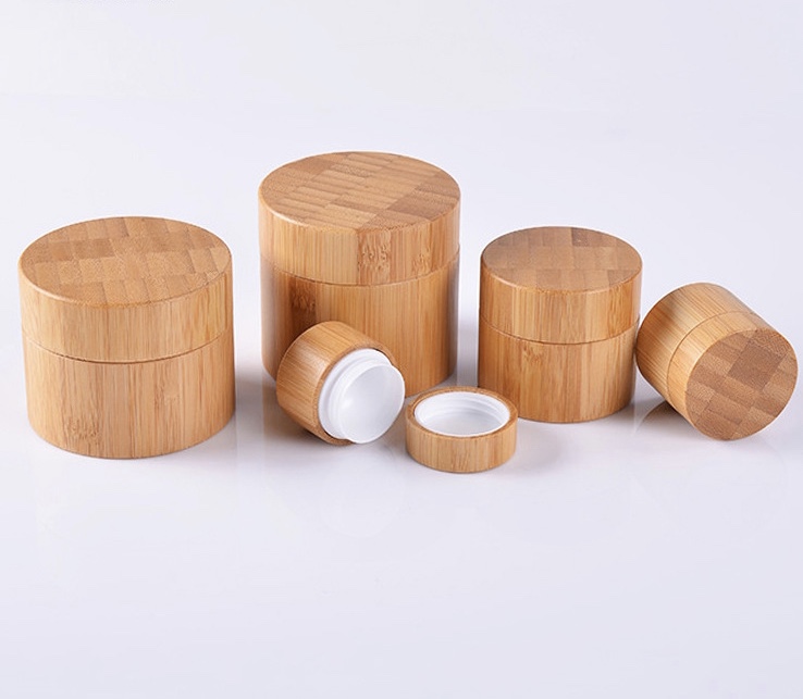 15g 30g 50g 100g Bamboo Wooden Jar Empty Cosmetics Cream Packing Bottle Bamboo Wood Cover Jar