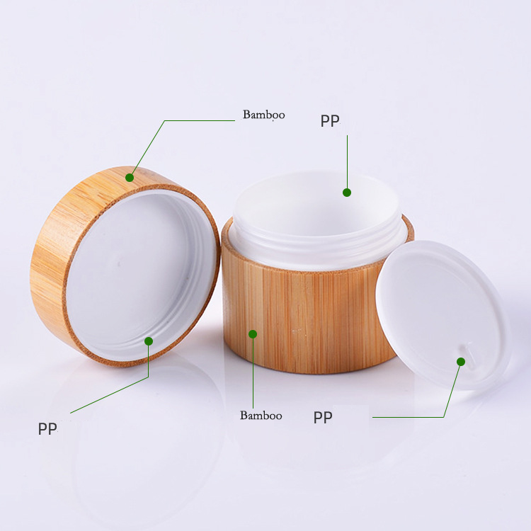 15g 30g 50g 100g Bamboo Wooden Jar Empty Cosmetics Cream Packing Bottle Bamboo Wood Cover Jar