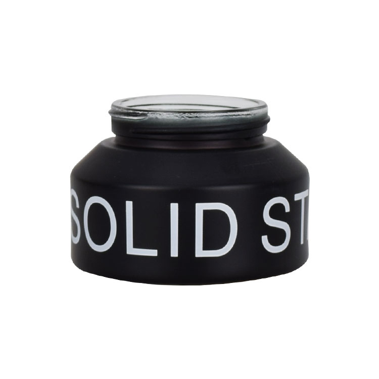 15g 30g 50g 100g Black slant shoulder glass jar with black lid