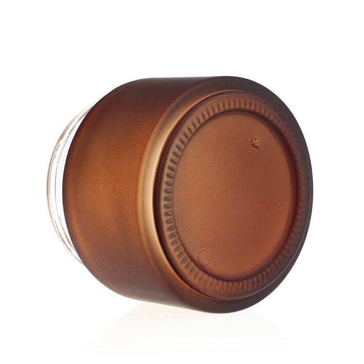 15g 30g 50g 100g Cosmetic Round Shape Amber Black Clear Glass Jar Container