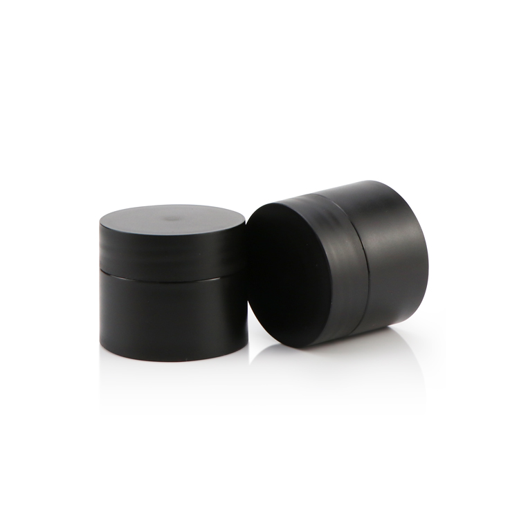 15g 30g 50g 100g Cosmetic round shape amber black acrylic jar container / Elegant empty cream jars with black lid