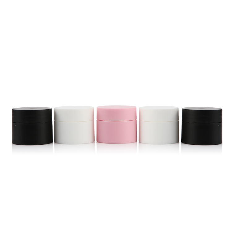 15g 30g 50g 100g Cosmetic round shape amber black acrylic jar container / Elegant empty cream jars with black lid