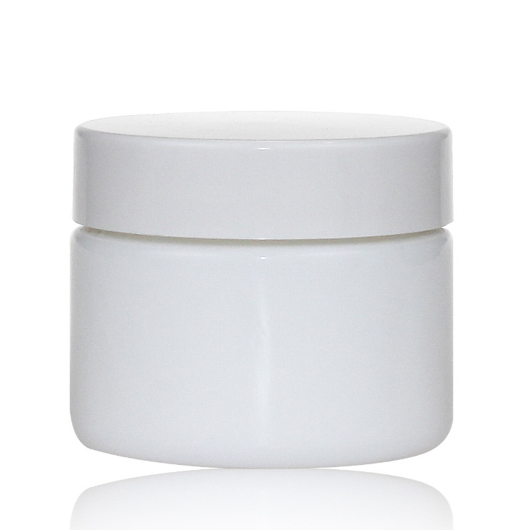 15g 30g 50g 100g Opal Glass Packaging Skincare Cream Lotion Cosmetic Bottle and Jar With PE Lid