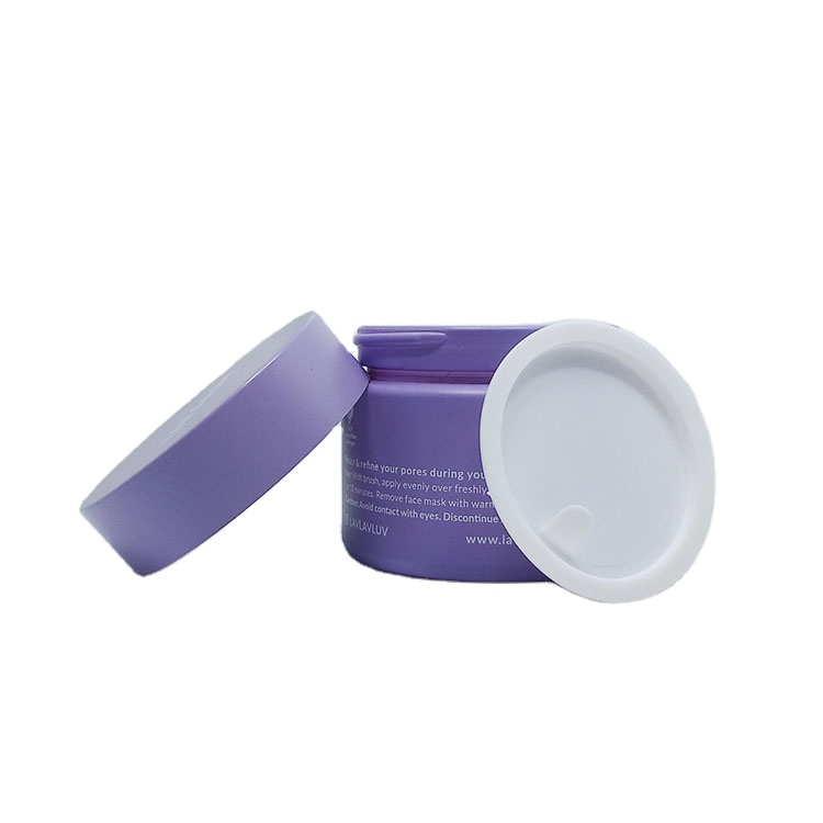 15g 30g  50g 100g Opal purple  Ceramic Cosmetic Packaging Glass Jar with purple plastic lid for Skin Care Cream